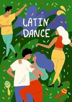 een mooi meisje is dansen salsa met een sportief Mens. Latijns dans festival. dansers Bij de bachata wedstrijd. rumba , samba en merengue vector