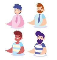 mannen avatars set vector