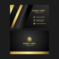 zwart en goud achtergrond luxe bedrijf kaart ontwerp sjabloon vector