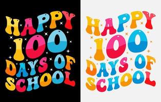 100ste dagen van school- t overhemd , honderd dagen t overhemd ontwerp reeks vector
