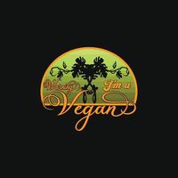 waarschuwing ik ben een veganistisch vector t-shirt sjabloon. vector grafiek, veganistisch dag t-shirt ontwerp. kan worden gebruikt voor afdrukken mokken, sticker ontwerpen, groet kaarten, affiches, Tassen, en t-shirts.