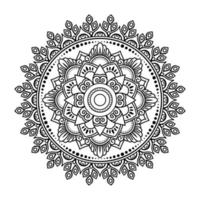 mandala, mandala patroon stencil krabbels, ronde ornament patronen voor henna, mehndi, tatoeëren, kleur boek bladzijde vector