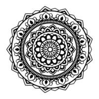 mandala, mandala patroon stencil krabbels, ronde ornament patronen voor henna, mehndi, tatoeëren, kleur boek bladzijde vector