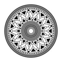 mandala, mandala patroon stencil krabbels, ronde ornament patronen voor henna, mehndi, tatoeëren, kleur boek bladzijde vector