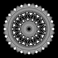 wit mandala Aan zwart patroon stencil doodles schetsen, ronde ornament patronen voor henna, mehndi, tatoeëren vector