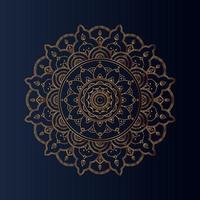 luxe goud bloemen mandala arabesk patroon voor afdrukken, poster, omslag, brochure, folder, oosters stijl sier- ronde kant ornament vector