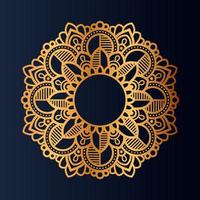 luxe goud bloemen mandala arabesk patroon voor afdrukken, poster, omslag, brochure, folder, oosters stijl sier- ronde kant ornament vector