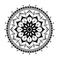 mandala, mandala patroon stencil krabbels, ronde ornament patronen voor henna, mehndi, tatoeëren, kleur boek bladzijde vector