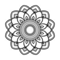 mandala, mandala patroon stencil krabbels, ronde ornament patronen voor henna, mehndi, tatoeëren, kleur boek bladzijde vector