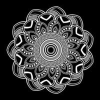 wit mandala Aan zwart patroon stencil doodles schetsen, ronde ornament patronen voor henna, mehndi, tatoeëren vector