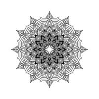 mandala, mandala patroon stencil krabbels, ronde ornament patronen voor henna, mehndi, tatoeëren, kleur boek bladzijde vector