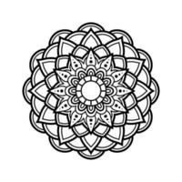 mandala, mandala patroon stencil krabbels, ronde ornament patronen voor henna, mehndi, tatoeëren, kleur boek bladzijde vector