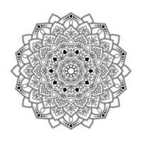 mandala, mandala patroon stencil krabbels, ronde ornament patronen voor henna, mehndi, tatoeëren, kleur boek bladzijde vector