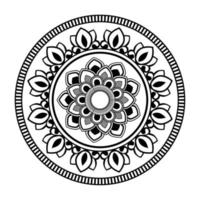 mandala, mandala patroon stencil krabbels, ronde ornament patronen voor henna, mehndi, tatoeëren, kleur boek bladzijde vector