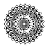 mandala, mandala patroon stencil krabbels, ronde ornament patronen voor henna, mehndi, tatoeëren, kleur boek bladzijde vector