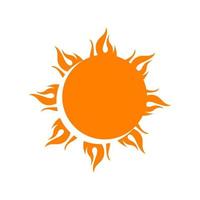 zon logo icoon vector illustratie een zonneschijn element van geel zon barsten ster symbool