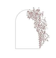 elegant inschrijving boog met bloemen rozen, boom takken en bladeren. vector illustratie voor groet en nodig uit kaart. bloemen silhouet ontwerp.