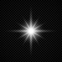 licht effect van lens fakkels. wit gloeiend lichten starburst Effecten met sparkles vector