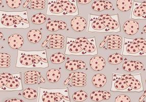 Chocolate Chip Cookies Pattern Vector