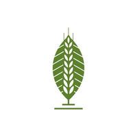 tarwe graan landbouw logo ontwerp vector sjabloon