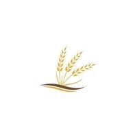 landbouw tarwe logo sjabloon vector