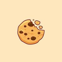 gebeten Choco spaander koekje illustratie vector