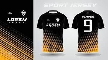 geel zwart overhemd sport Jersey ontwerp vector