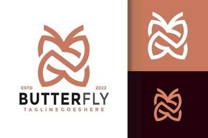 n brief vlinder logo ontwerp, merk identiteit logos vector, modern logo, logo ontwerpen vector illustratie sjabloon