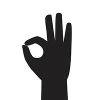 hand- gebaar OK teken vector illustratie