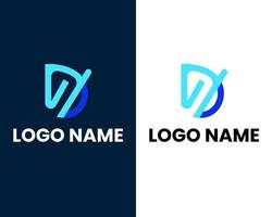 brief d en v modern logo ontwerp sjabloon vector