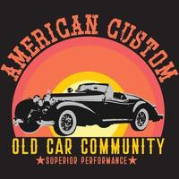 Amerikaans Op maat oud auto commentaar vector t-shirt ontwerp