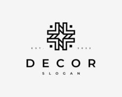 kader deco abstract sier- decoratief elegant luxe antiek gemakkelijk vector logo ontwerp