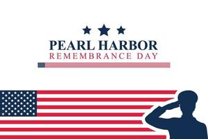 nationaal parel haven herinnering dag. ontwerp met Amerikaans vlag. vector