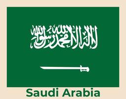 saudi Arabië nationaal vlag vector illustratie