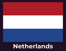 Nederland vlag, Nederland nationaal vlag vector illustratie