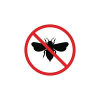 Nee bij symbool. Nee insect symbool vector