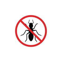 Nee mier symbool. Nee insect symbool vector