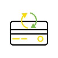 debiteren en credit kaart pictogrammen, vector ontwerp geschikt voor websites en apps.
