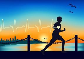 Heart Rate Running Free Vector