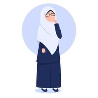 hand- getrokken illustratie van moslim leraar vector