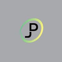 jp tekst logo vector