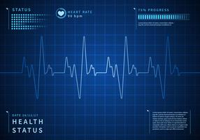 Gedetailleerde Heart Rate Achtergrond Gratis Vector