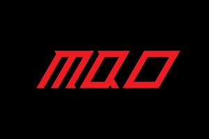 mqo brief en alfabet logo ontwerp vector