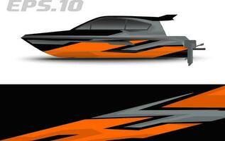 boot kleurstelling vector grafiek. abstract racing achtergrond ontwerp voor auto, motorfiets en andere voertuig sticker inpakken