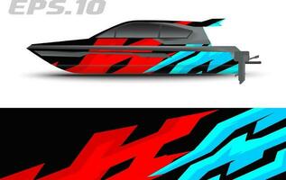 boot kleurstelling vector grafiek. abstract racing achtergrond ontwerp voor auto, motorfiets en andere voertuig sticker inpakken