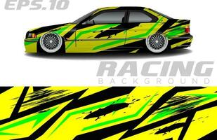 rally racing auto inpakken ontwerp vector voor voertuig vinyl stickers en automotive sticker kleurstelling