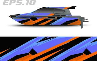 boot kleurstelling vector grafiek. abstract racing achtergrond ontwerp voor auto, motorfiets en andere voertuig sticker inpakken