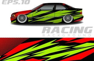 rally racing auto inpakken ontwerp vector voor voertuig vinyl stickers en automotive sticker kleurstelling