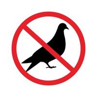 Nee duiven vector teken