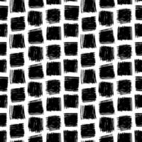 vector naadloos patroon. herhaalbaar structuur met hand- getrokken klein plein vorm slagen. artistiek monochroom achtergrond.